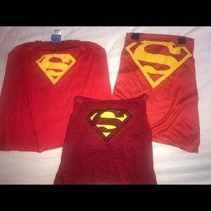 3 Superman capes w/ velcro attachments!